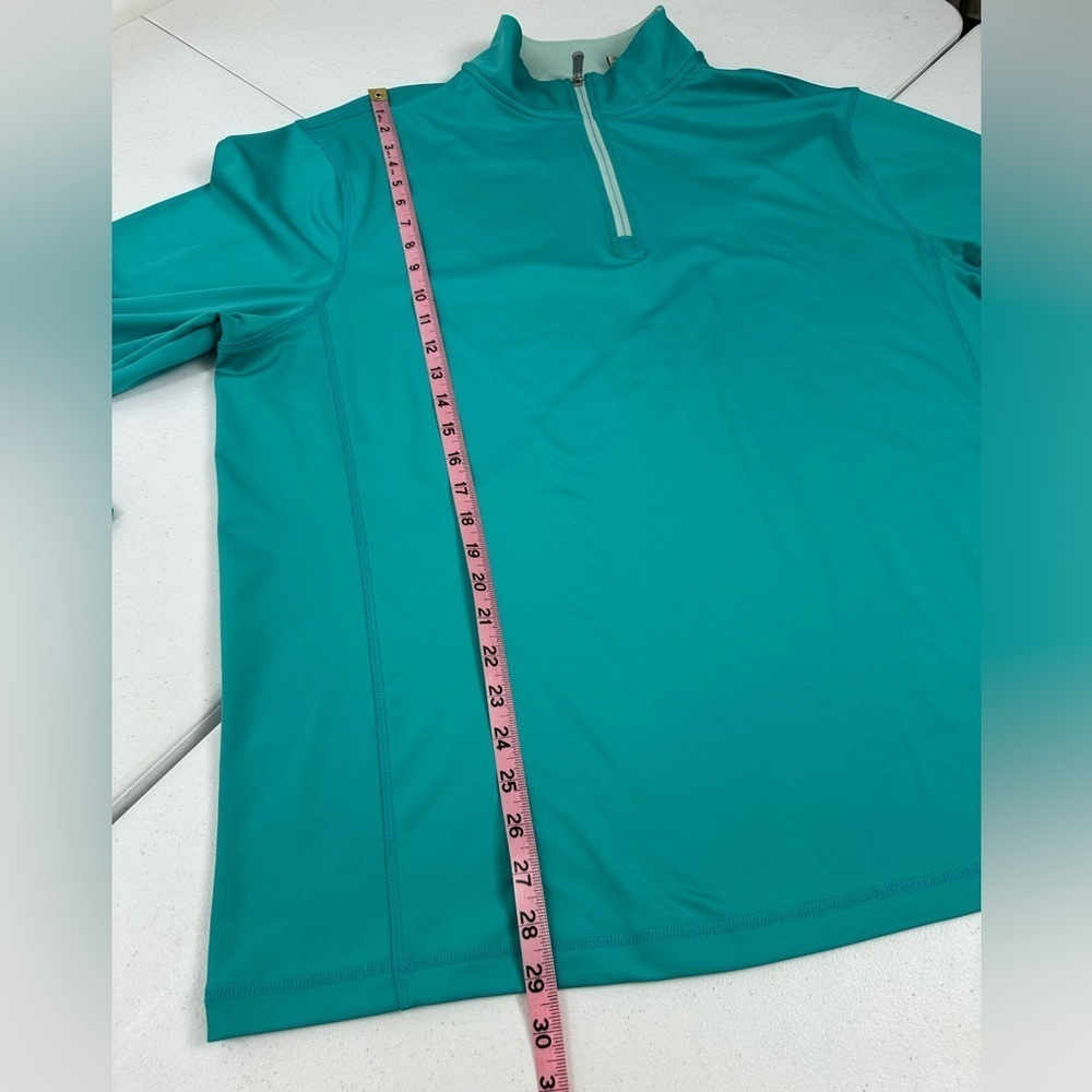 Rorie Whelan Golf Quarter Zip Long Sleeve UPF Pullover Dry Wicking Aqua Teal XXL - Picture 5 of 9